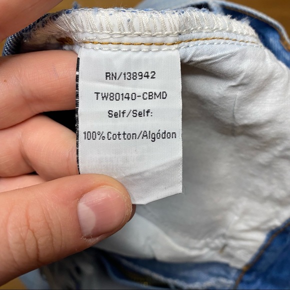 High Rise Distressed Denim Cut Off Mini Shorts size 27 - Picture 7 of 7